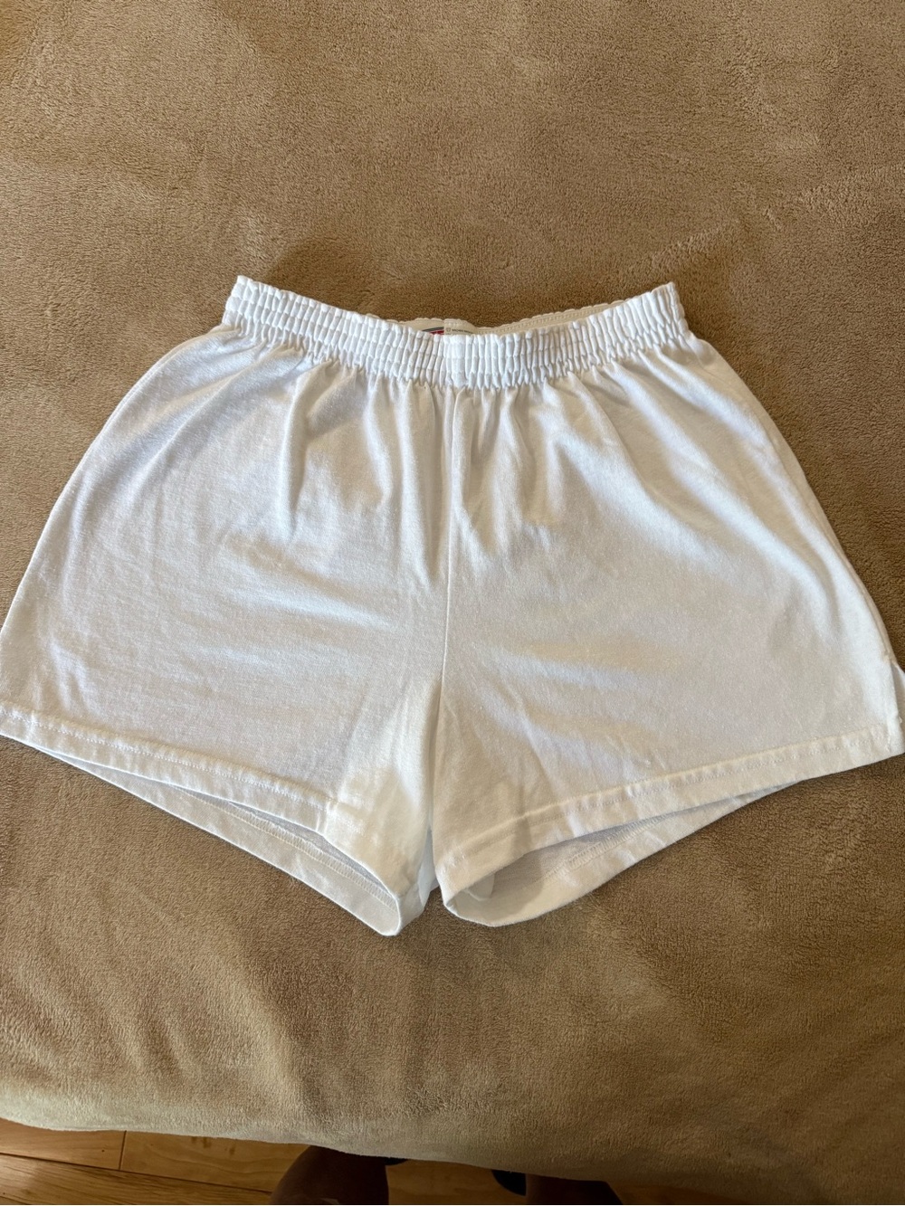 Soffe White Women's Athletic Shorts with Elastic Waist
